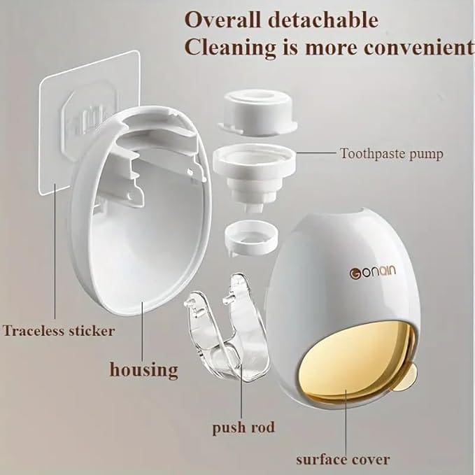 Automatic Toothpaste Dispenser for Bathroom,Toothpaste Holder with Self-Adhesive Sticker