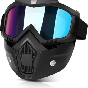 3 in 1 Bike Scoter Motorcycle Protective Goggles Bike Face Mask Bike Face Shield, Rainbow Visor