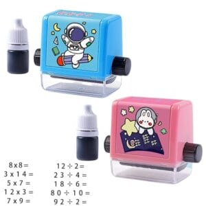 Roller Digital Teaching Stamp,Addition Subtraction Multiplication Division Seal Arithmetic Artifact