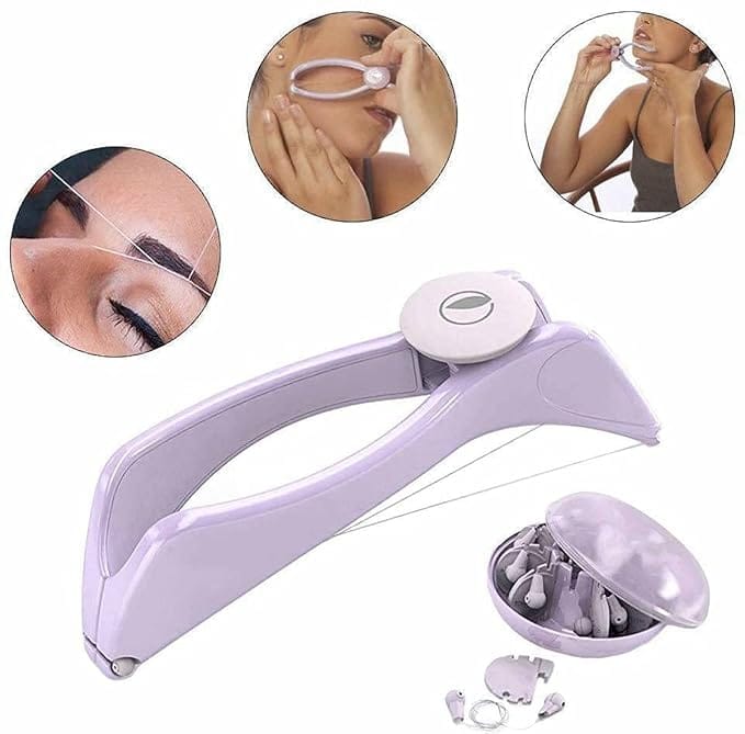 Eyebrow Face and Body Hair Threading and Removal System kit Tweezers for eyebrows