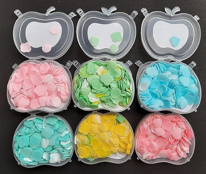 Paper Soap in Apple Shape Soap Sheets for Hand Wash Bottle, for Kitchen, Toilet, Outdoor, Travel, Camping, Hiking, School, Collegec(1 pc)