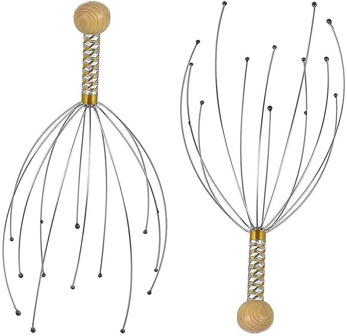 Head Massager Head Scalp Massager Hair Scalp Massager Hand Held Scalp for Pain Relief and Hair Growth Neck Manual Massager