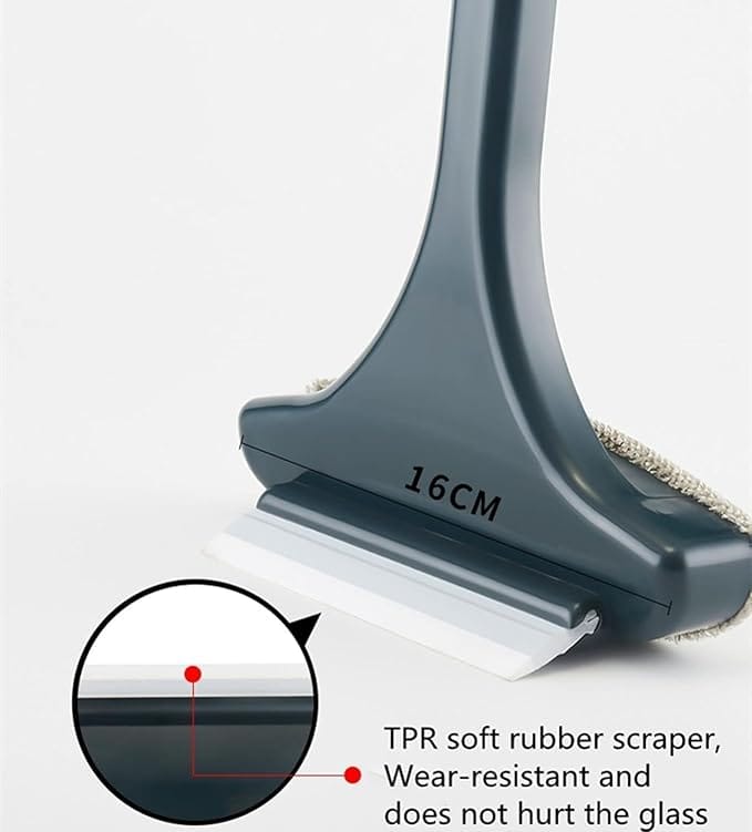 2 in 1 Window Mesh Screen Cleaner Brush & Wiper with Extended Handle Wet