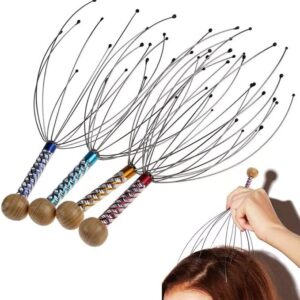 Head Massager Head Scalp Massager Hair Scalp Massager Hand Held Scalp for Pain Relief and Hair Growth Neck Manual Massager