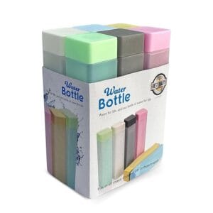 Frosty Plastic Water Bottle 1 Litre | Water Bottle Set of 6 | Premium Water Bottle for office | Water Bottle for Home | Kitchen | Travel Bottle