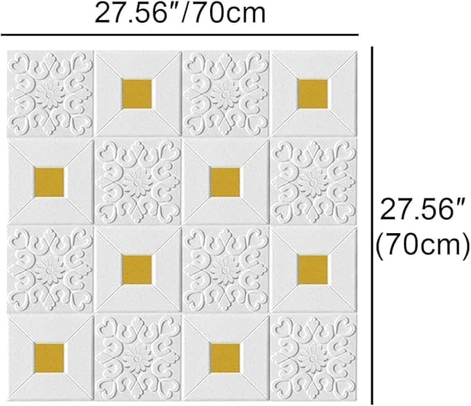 3D Brick Wallpaper for Wall PE Foam Wall Stickers Self Adhesive DIY Wall Decor (70 x 77cm, Appx. 5.8Sq Feet) (Pack Of 1)