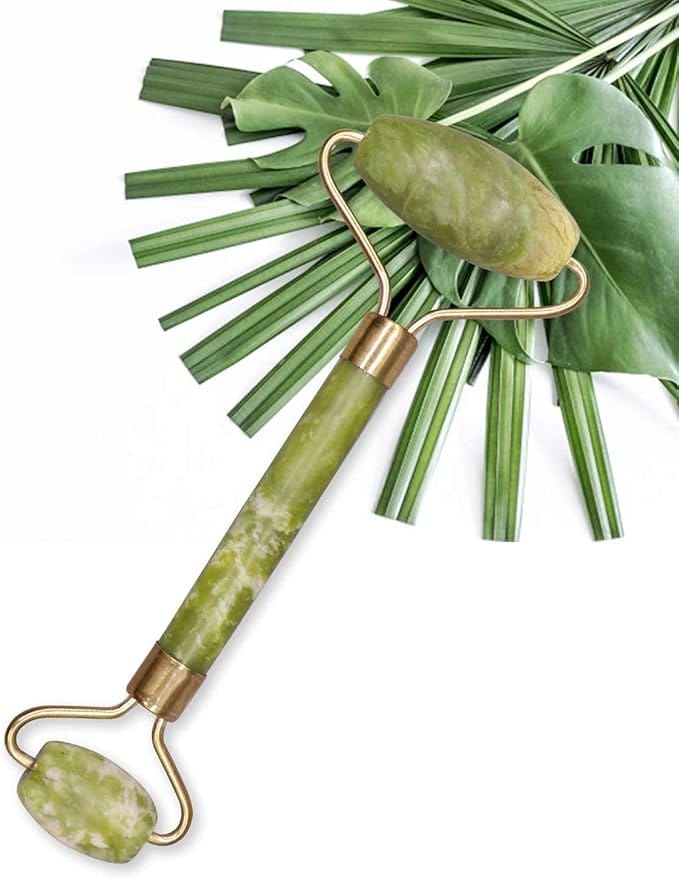 Facial Massager Jade Roller & Gua Sha Tool Natural Himalayan Stone for Face Neck Healing