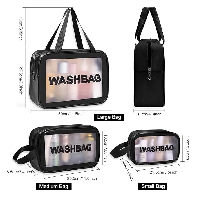 WASH BAG 3 PCS SET, Makeup Pouch,Cosmetic Pouch,3 Pcs Set Makeup Pouch Bag – Wash Cosmetic Bag