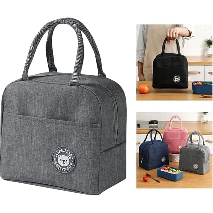 Lunch Bags Insulated Lunch Bags Tiffin Bag Travel Lunch Pouch for Women & Men Work Student Kids to School Picnic Organizer Storage Lunch Box Bag Portable and Reusable