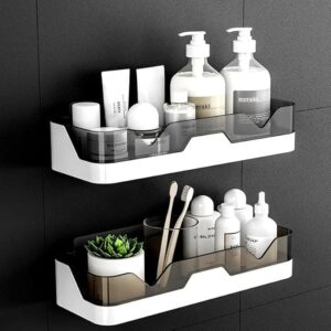 Plastic Bathroom Accessories, Bathroom Rack, Bathroom Shelf Organizer, Wall Mounted Shelf Storage Racks Kitchen Bathroom Accessories Rack Shelf (Pack of 1 )