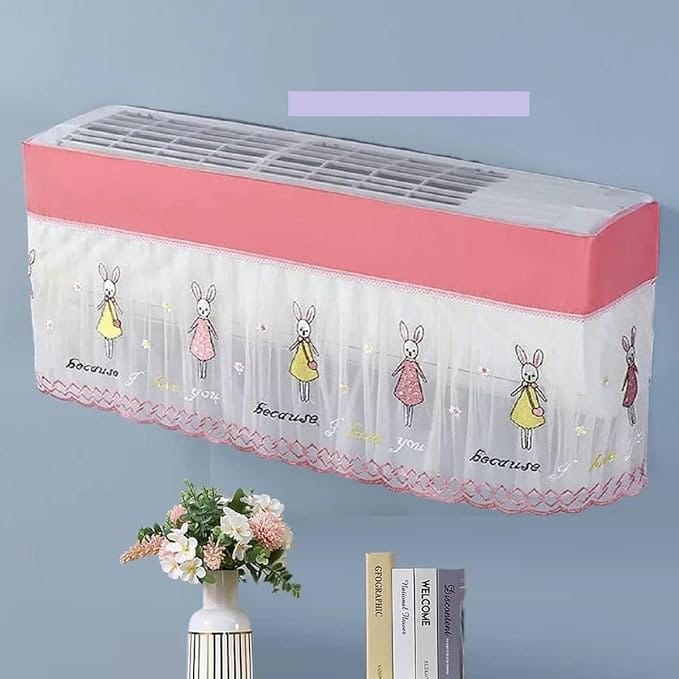 Air Conditioning Dust Cover Embroidery Designer, Ac Cover for Indoor Split Ac 1.5 AND 2.0 Ton (97 x 31 x 21cm )