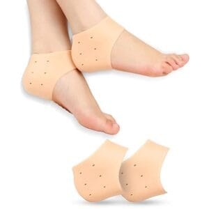 Silicone Gel Heel Pad Socks For Heel Swelling Pain Relief,Dry Hard Cracked Heels Repair Cream Foot Care Ankle Support Cushion - For Men And Women