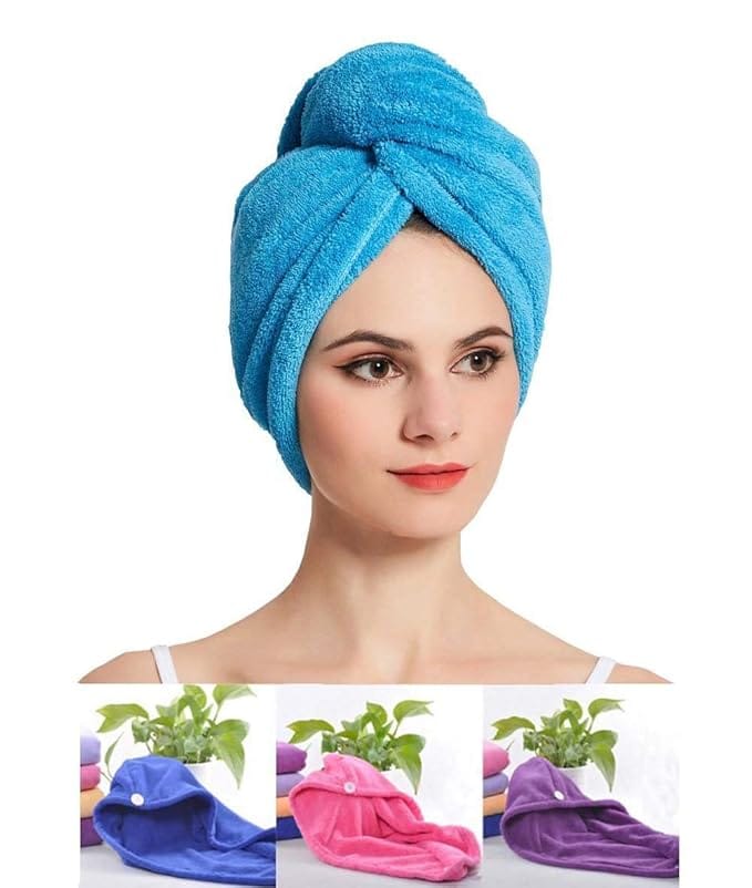 Microfiber Women's Multi Pattern Hair Towel Wrap