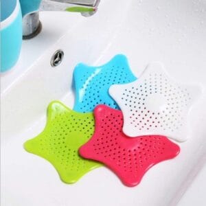 Star Shaped Sink Filter Bathroom Hair Catcher and Drain Strainer Cover Trap Basin Keep Your (Pack of 1)