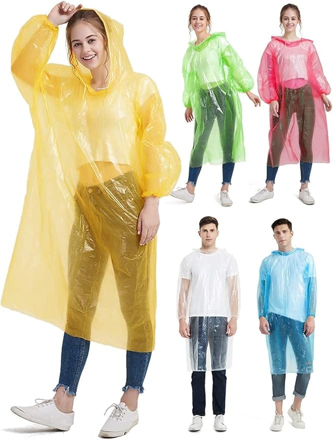 Plastic Credit Card Sized Raincoat, Thin One Time used Rain Coat Free Size Raincoat