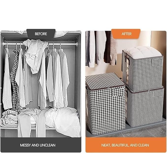 180L Non-Woven quilt Large Foldable Storage Bag Organizer Clothes Storage Container for Blanket Comforter Saree Toys Clothing Bedding