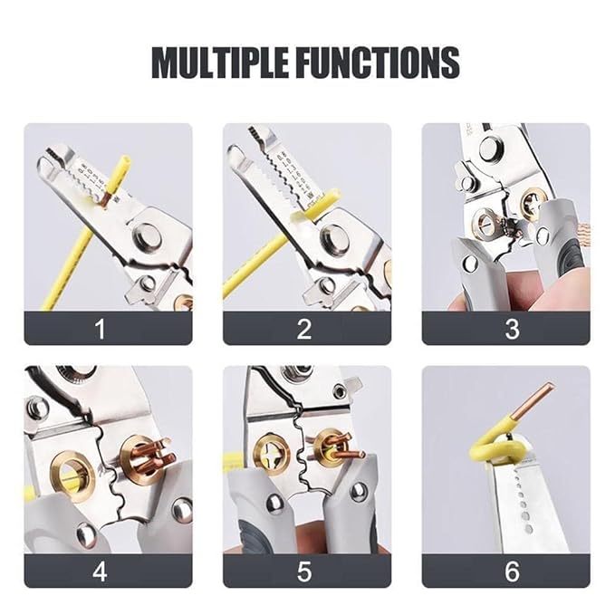 6 In 1 MultWire Stripper & Cutter (Pakad),Wire Stripper and Cutter Pliers Tools
