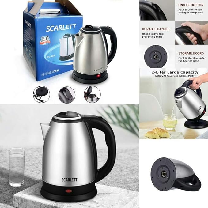 Scarlet Electric Kettle Design for Hot Water, Tea,Coffee,Milk, Rice and Other Multi PuRP Accessoriesose Cooking Foods Kettle