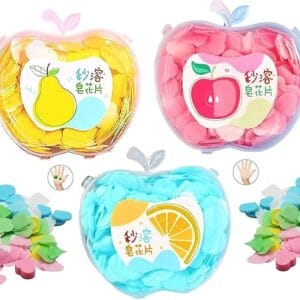 Paper Soap in Apple Shape Soap Sheets for Hand Wash Bottle, for Kitchen, Toilet, Outdoor, Travel, Camping, Hiking, School, Collegec(1 pc)