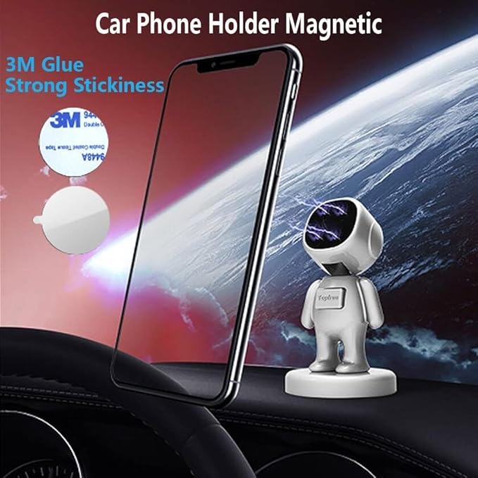 Car Mounts and Magnetic Phone Holder for Astronaut Shaped Strong Magnetic Attraction 360 Degree Rotating Car Phone Mount