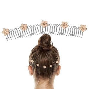 Stretchable Invisible Hair Clips Creaseless Hair Clip,Zig Zag Headbands Girls U Shaped Finishing Fixer Comb Headbands Cute Hair Holder