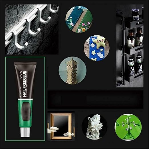 WATERPROOF: This adhesive glue is waterproof, moisture-proof, solvent-free, pollution-free and anti-aging. NO NAILS: This invisible all-purpose strong bonding glue is ideal for heavy-duty bonding for assembly and repair work and eliminates the need for nails for installation. Painted white, it dries translucent. EXTRA STRONG: This powerful adhesive glue for craft, instant adhesive is designed for indoor use, general purpose superglue provides a strong bond for DIY, assembly and repair jobs. EASY TO APPLY: The nailless glue is so strong that it can be used as a concave glue, ideal for attaching skirting boards, window sills, coat hooks etc. Chemical solder connects in seconds and is weather resistant and extremely durable. VERSATILE: This wood glue is suitable for many other materials such as concrete, plaster, brick or stone and is also an effective glue for metal, ceramics and plastic.
