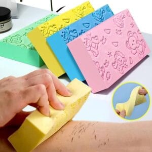 Qwid Ultra Soft Exfoliating Sponge Soft Bath Scrubber for Men, Women and Kids l Body Scrub for Bathing Dead Skin Removal Bathing Sponge (Pack of 1)