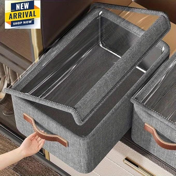 26 Litre Clothes Storage Bag, Foldable Storage BAG with Handle, Household Wardrobe Storage BAG, Steel Frame Support Closet Storage