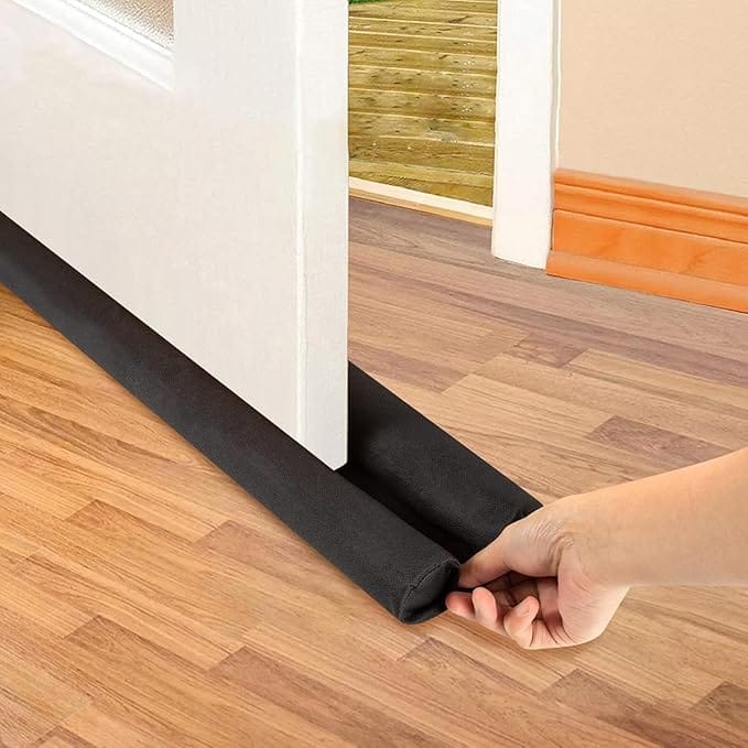 42 Inch Door Bottom Gap Filler Strip, Stop Outside Dust, Hot Air, Insects, Water, Use in Wooden, Steel, Fiber, Plastic Doors 20mm Thickness Black