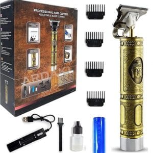 Metal Body Hair Trimmer | Buddha Design Trimmer | Close Cutting Wide Open T-Blade Hair/Beard Trimmer