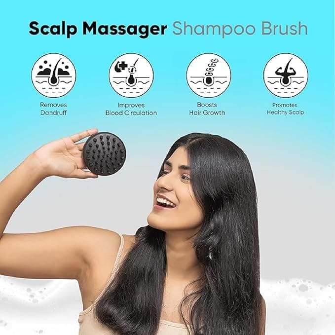 Hair Scalp Massager Shampoo Brush With Soft Silicone Bristles For Anti Dandruff, Exfoliating With Scalp Care Manual Head Massager For Men, Women