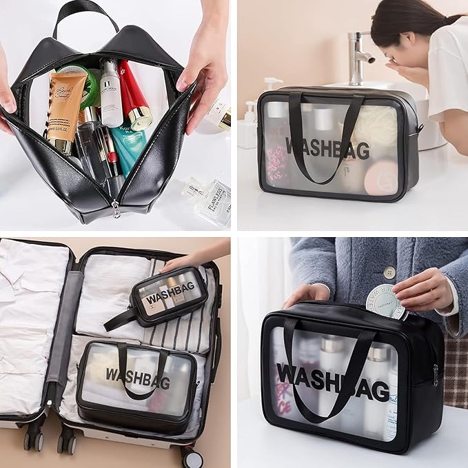 WASH BAG 3 PCS SET, Makeup Pouch,Cosmetic Pouch,3 Pcs Set Makeup Pouch Bag – Wash Cosmetic Bag