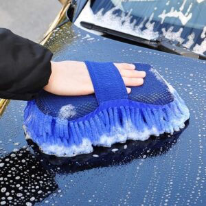 Car Washing Sponge Brush Combo | Microfiber Car Wash & Dry Cleaning Accessories | Perfect for Car, Bike, Kitchen Cleaning Tool | Soft Smooth Scratch Free Duster