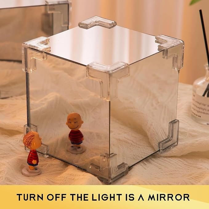 Tulip Cube Mirror Lamp, 30 Flowers LED Decorative Lamp, 2 in 1 Mirror & Table Ornaments for Bedroom