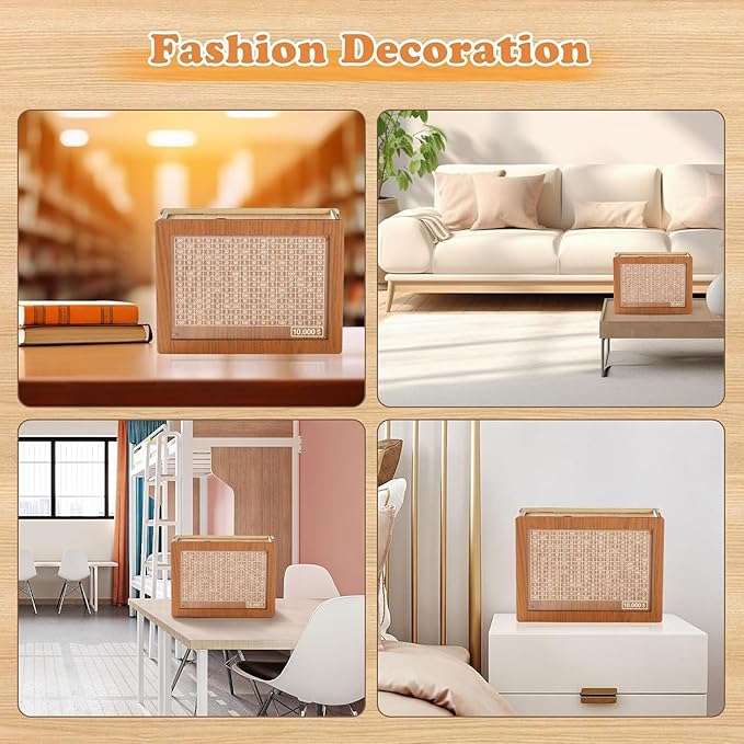 Trending Cash Vault Wooden Savings B-ox,Wooden Cash Saver M-oney B-ox,Wooden Piggy Bank Coin Bank with Counting Target,Wooden Coin Bank