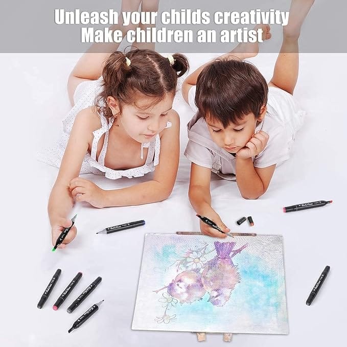 48 Pcs Markers Pen Set, Color Markers for Drawing Art Dual Tip Broad and Fine for Drawing Sketching Adult Coloring and Illustration