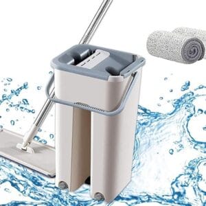 Magic Floor Mop 360 Degree Bucket Mop Cleaning Mop with 2 in 1 Self Clean Wash Dry Hands