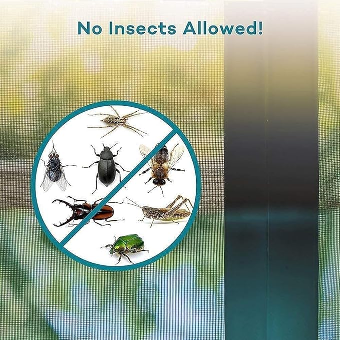 Magic Mesh Magnetic Mosquito Screen Door Net Curtain with Magnets Reinforced Polyester Mesh