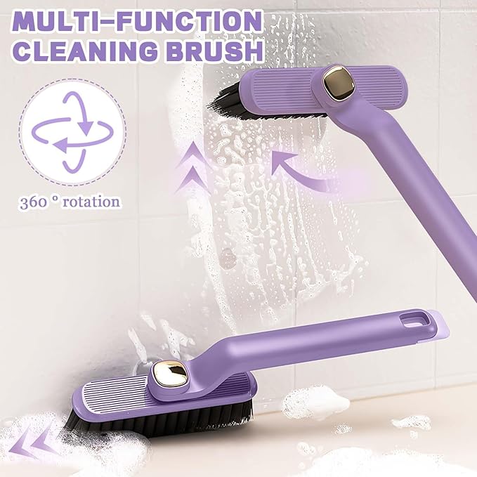 Multi-Function Rotating Crevice Cleaning Brush, 360-Degree Rotating Crevice Cleaning Brush, Hard Bristle Crevice Cleaning Brush, Crevice Gap Cleaning Brush Tool