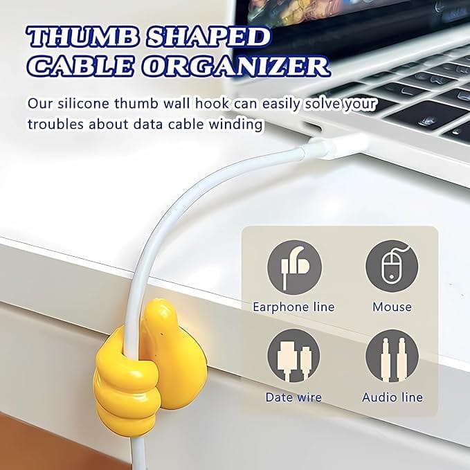 Multipurpose Wall Mounted Silicone Thumb Holder Hooks for Hanging Stick-on Hook for Wall Pack of 10