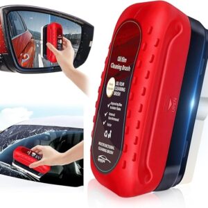 Automotive Oil Film Cleaning Brush | Car Glass Oil Film Remover | Oil Film Cleaning Brush | Glass Oil Film Remover | Glass Oil Film Remover for Car Window | Car Glass Oil Film Cleaner