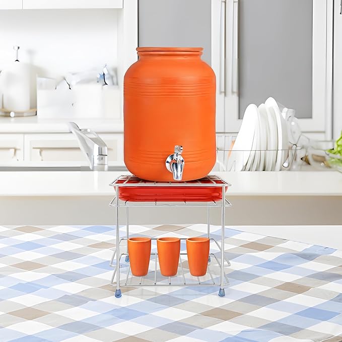 3 in 1 Stainless Steel Matka Stand for Water pot Stand for kitchen