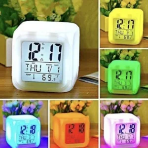 7 Color Automatic Changing Smart LED Digital Alarm Clock with Date