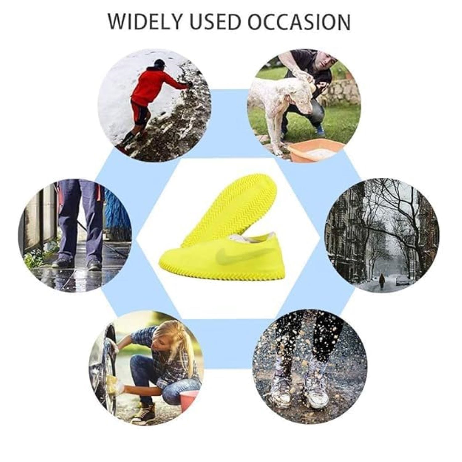 Resistant Overshoes Silicone Rubber Shoe Cover Protectors for Kids, Men, Women