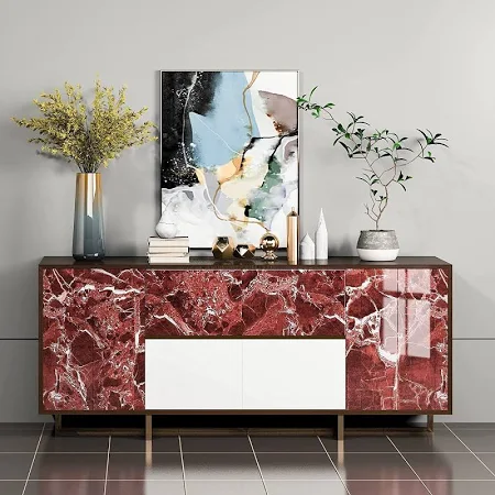 Brown Marble Wall Stickers Oil Proof Heat Resistant Waterproof Wallpaper for Home Furniture, Cabinets, (60×200 cm)