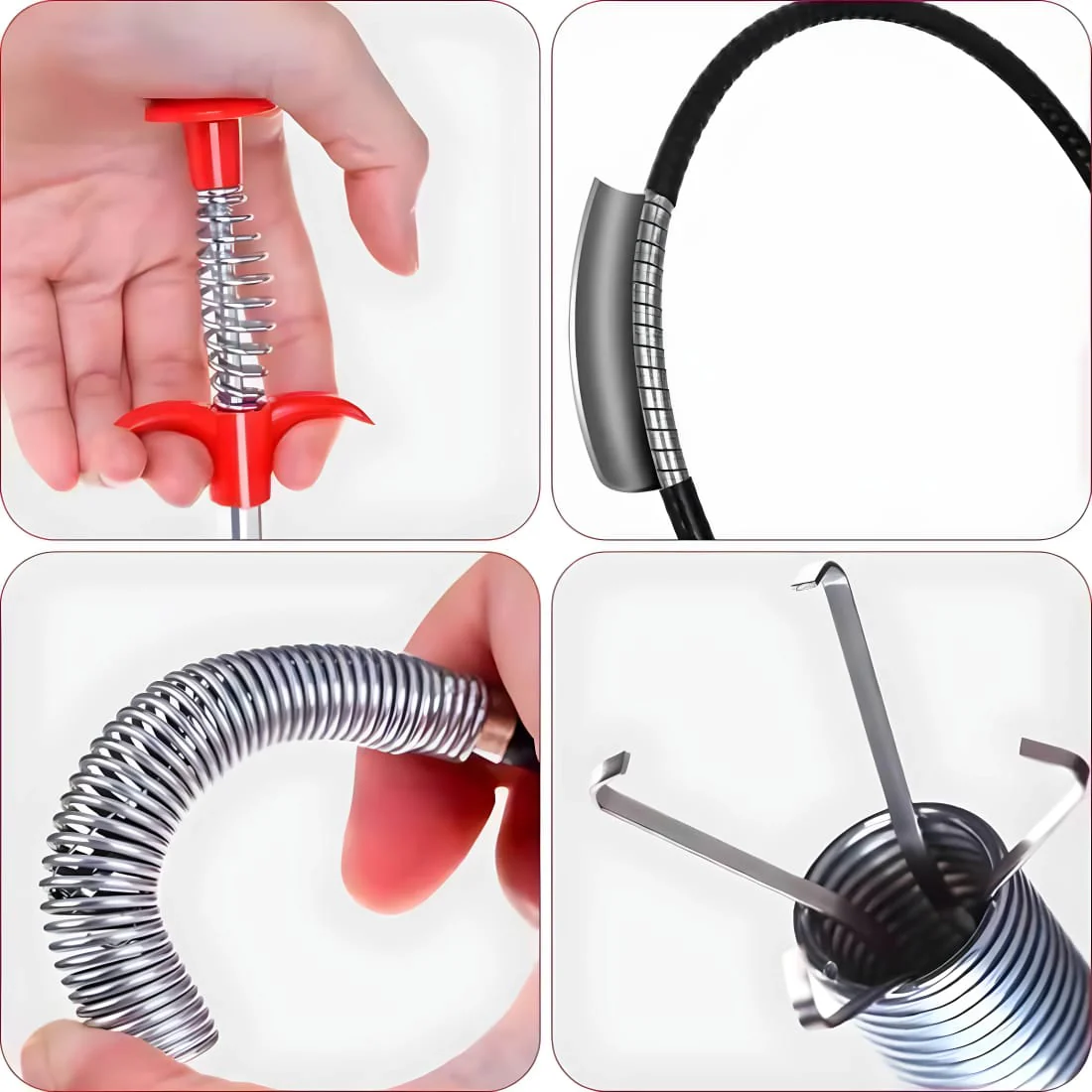 Sink Hair Catching Drain 160 CM – Sink Catcher – Pipe Cleaning Spring Stick